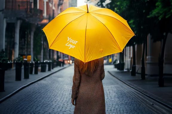 umbrella, woman, street