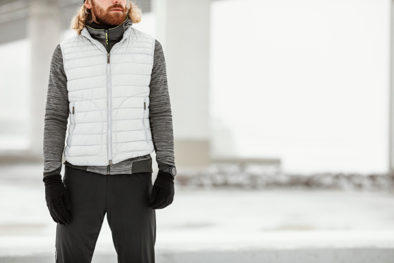 winter, coat, man, white