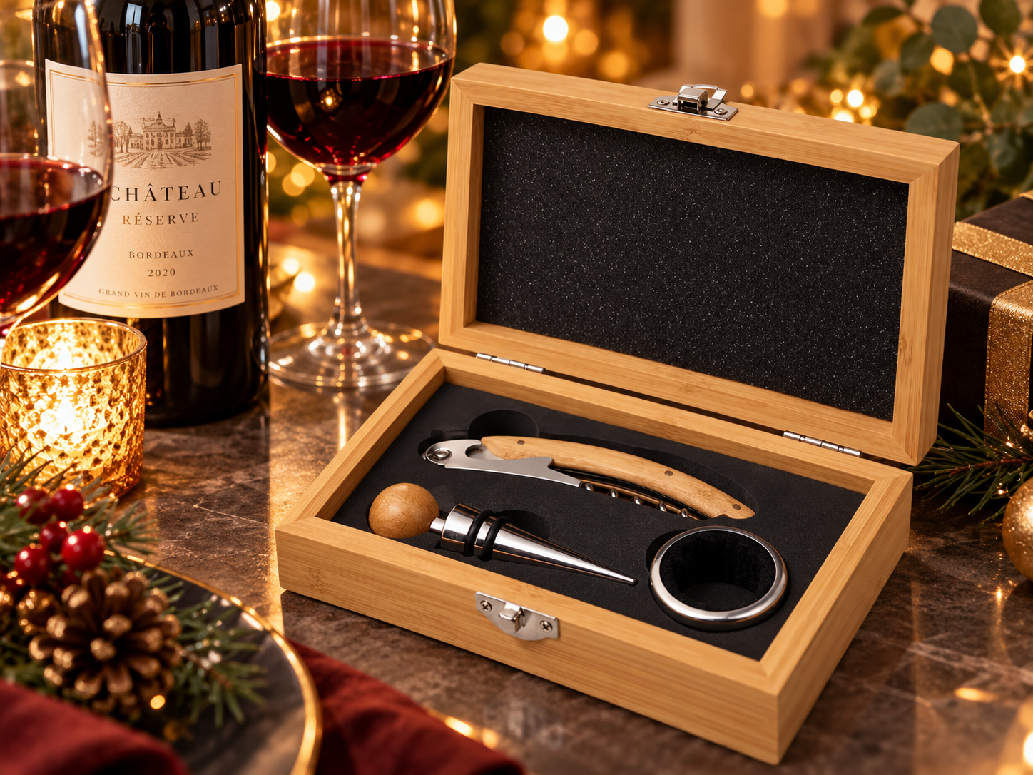 Cadeau de fin d'ann&eacute;e accessoires de vin