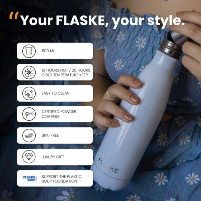 Gourde isotherme à double paroi Flaske Original Mono 500ml
