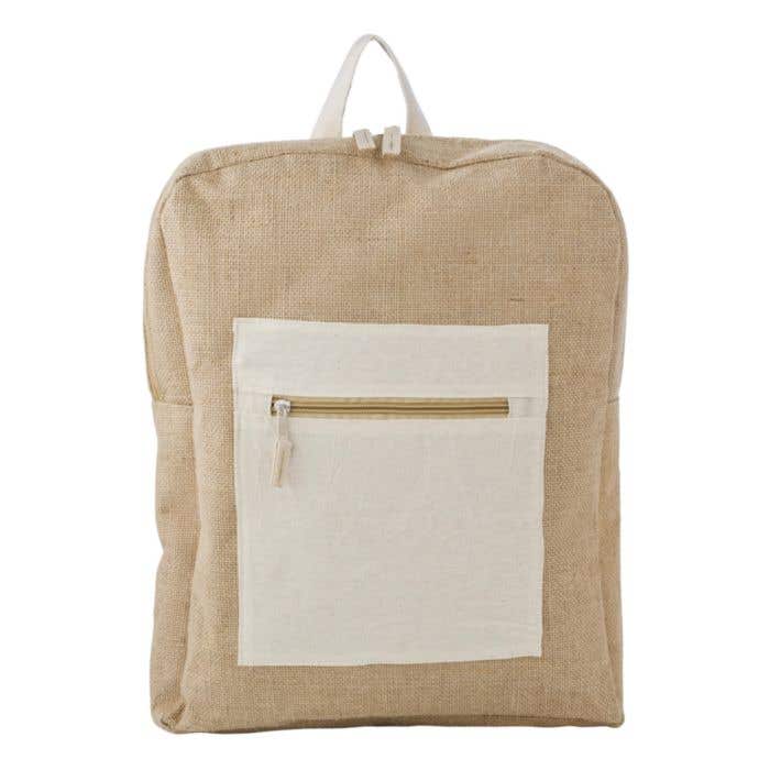 Sac à dos Edison | 8 L | Jute | Poche avant