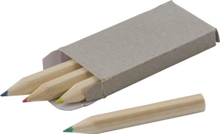 Set de crayons de couleur Kai | 4 couleurs | Bois | Mini