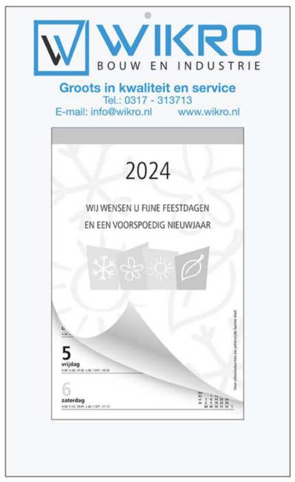 Calendrier hebdomadaire en bloc Full Colour