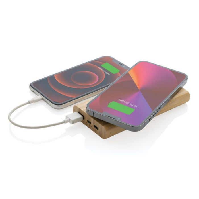 Batterie externe sans fil Bamboo 8000 mAh