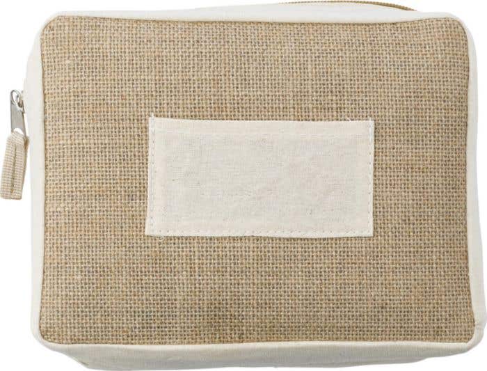 Trousse de toilette Julian | 1,8 L | Jute | Poche avant en coton