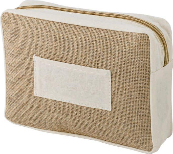 Trousse de toilette Julian | 1,8 L | Jute | Poche avant en coton
