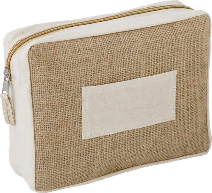 Trousse de toilette Julian | 1,8 L | Jute | Poche avant en coton