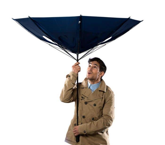 Parapluie tempête Forte | Ø 128,5 cm | Double couche | Métal