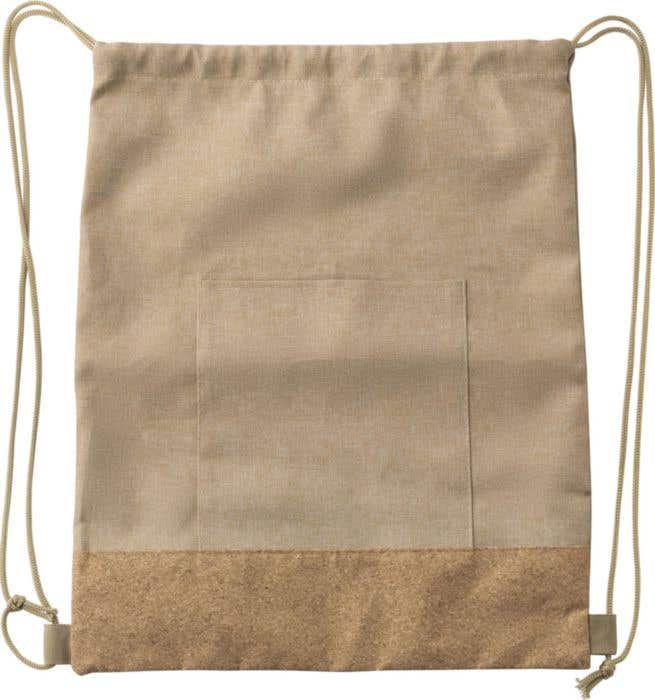 Sac à dos Ansel | 6 L | Recyclé | Cordon de serrage | Poche avant | Détail en liège