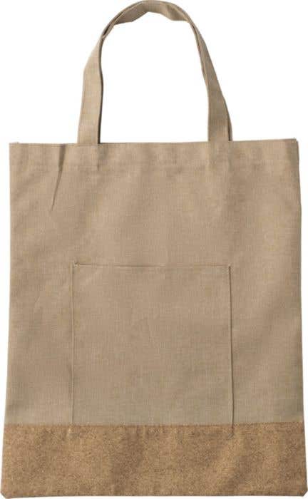 Sac cabas Ophelia | Recyclé | Détail en liège | Poche avant