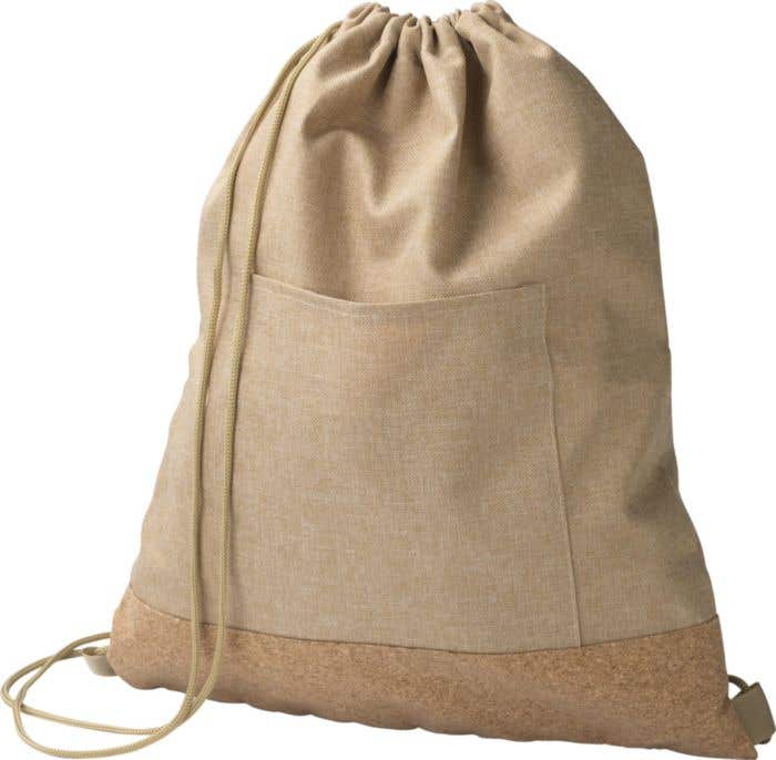 Sac à dos Ansel | 6 L | Recyclé | Cordon de serrage | Poche avant | Détail en liège