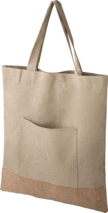 Sac cabas Ophelia | Recyclé | Détail en liège | Poche avant