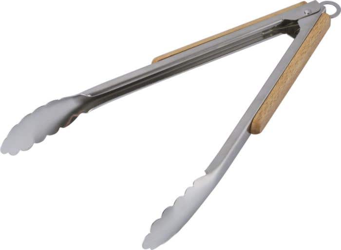 Pince à barbecue Zephyr | Inox | 33,5 cm | Détail en bambou