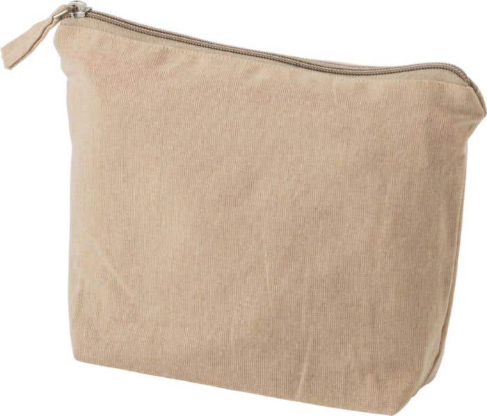 Trousse de toilette Cressida | Coton recyclé | Fermeture à glissière