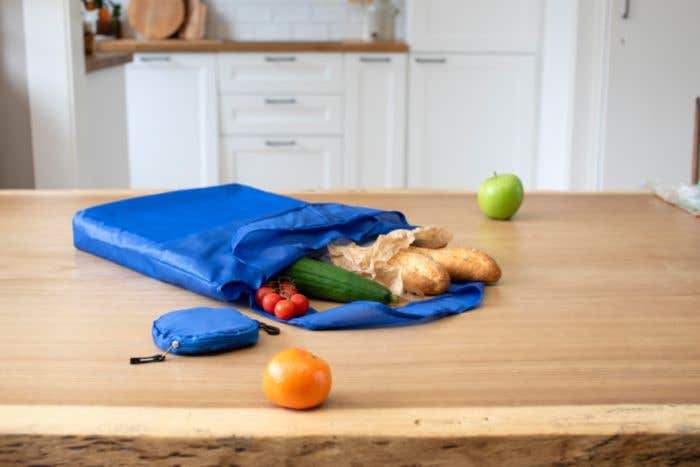 Sac de courses Compact | 8 L | Pliable | Mousqueton