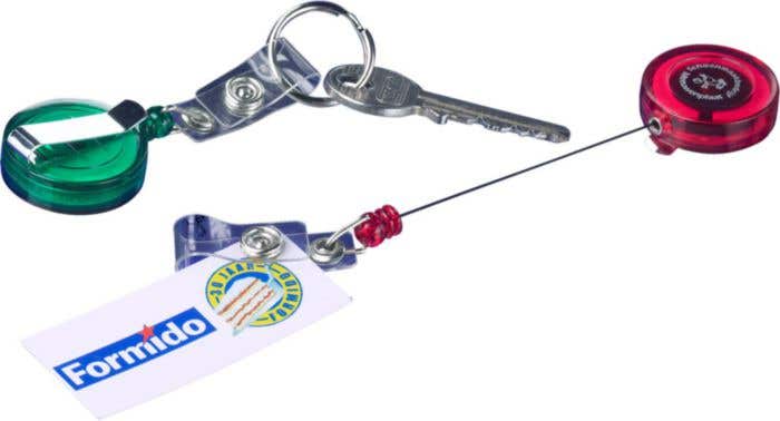 Porte-badge Snowbadge | Cordon extensible | Clip métallique