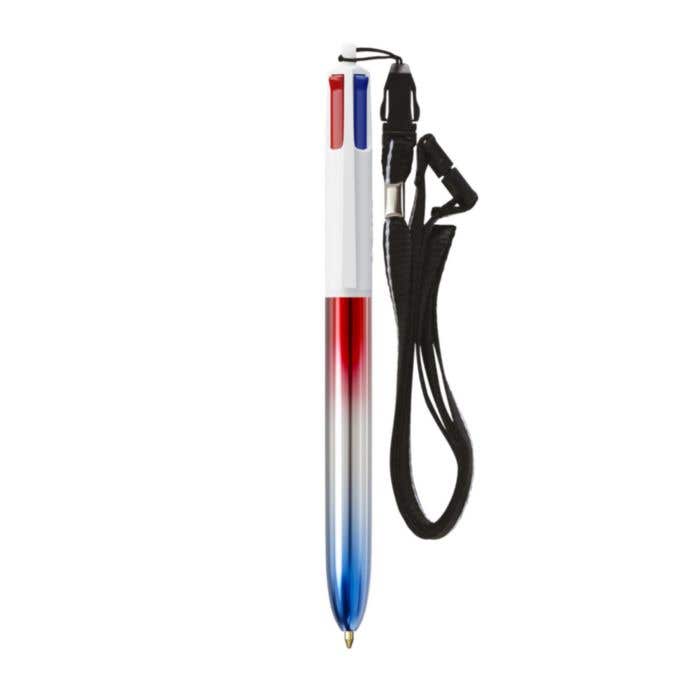 Stylo BIC® 4 Colours® Flags Collection + lanyard