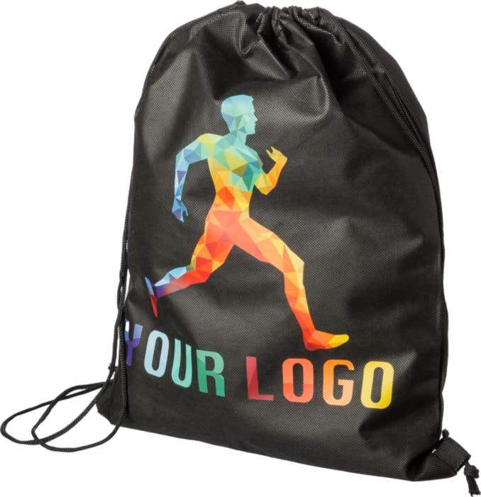Sac à dos Spiro | 1,2 L | Non-tissé | Cordon de serrage | Cordons noirs