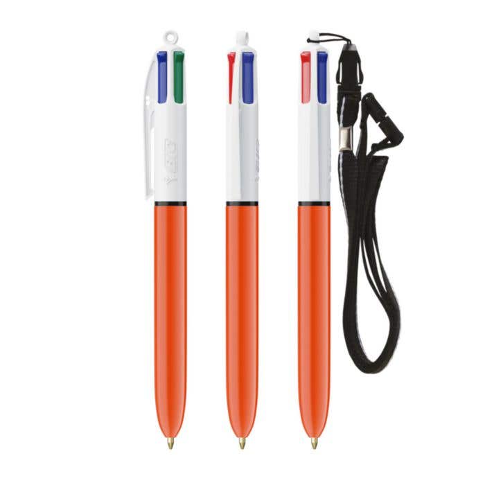 Stylo BIC 4-Colour Fine + Lanyard