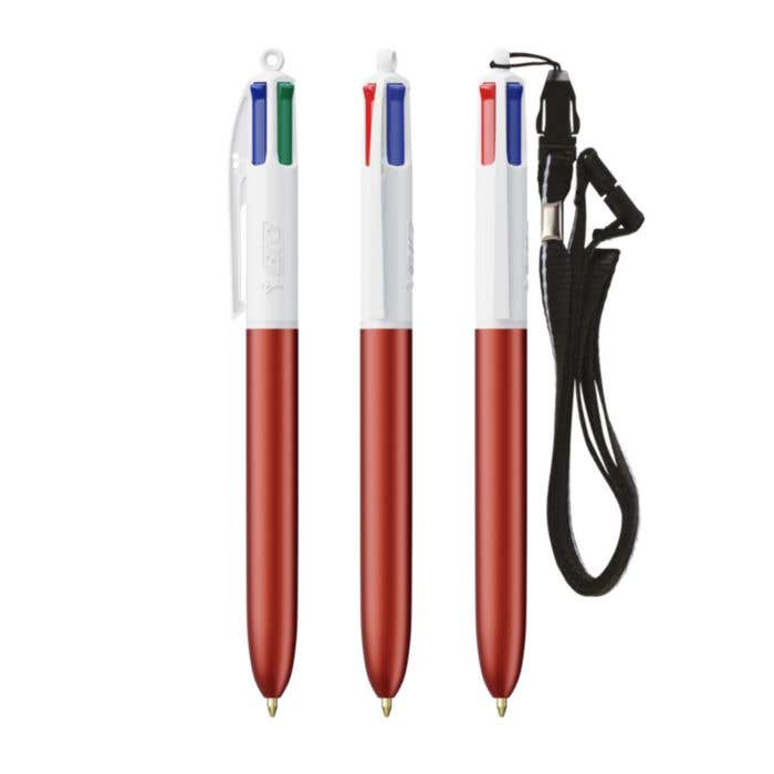 Stylo BIC 4-Colour Glacé + Lanyard