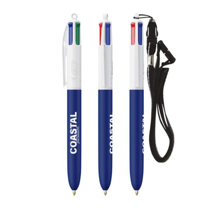 Stylo BIC 4-Colour Soft + Lanyard
