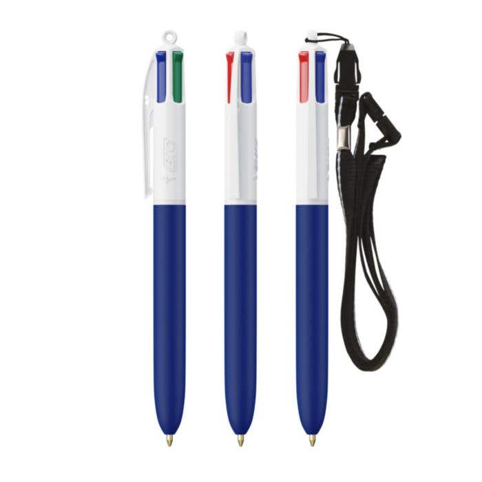 Stylo BIC 4-Colour Soft + Lanyard
