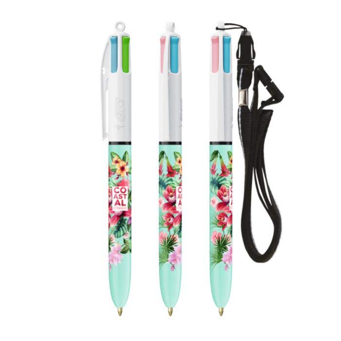 Stylo BIC 4-Colour Fashion + Lanyard Digital