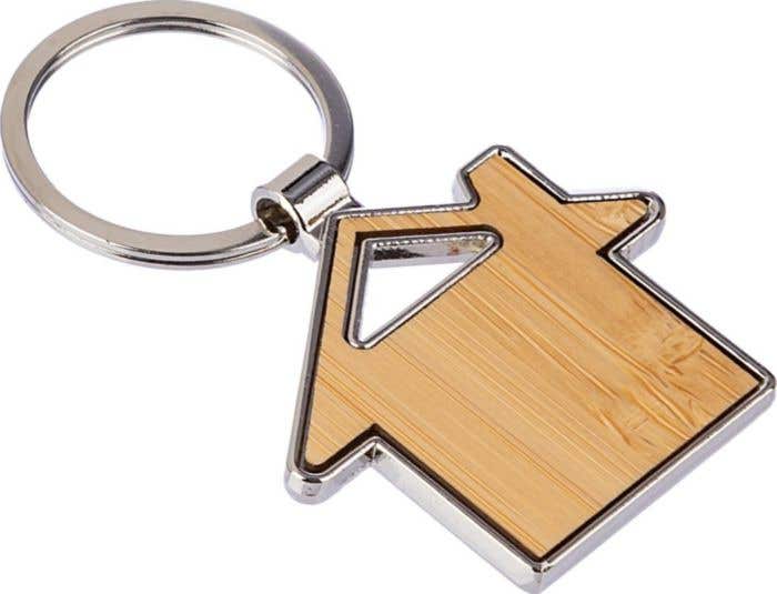 Porte-clés Bernd | Bambou | Forme de maison