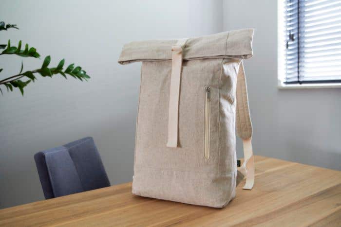 Sac à dos Margarete | 24 L | Chanvre | Roll-top | Boucle de transport