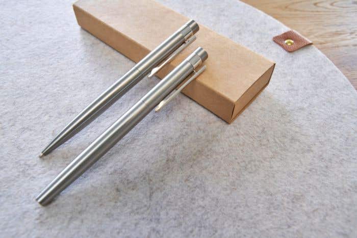 Set d'écriture Hannelore | 2 pièces | Acier inoxydable | Stylo bille et roller
