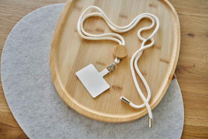 Cordon pour smartphone Lucia | 80 cm | Coton | Bambou | Réglable