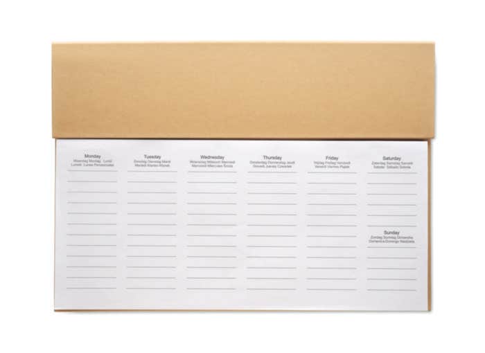 Planificateur de bureau Memweek