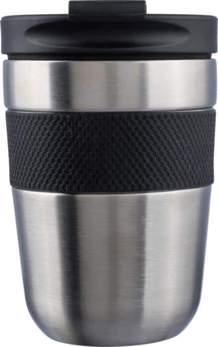 Mug de voyage Keith | 300 ml | Inox | Double paroi | Grip en silicone