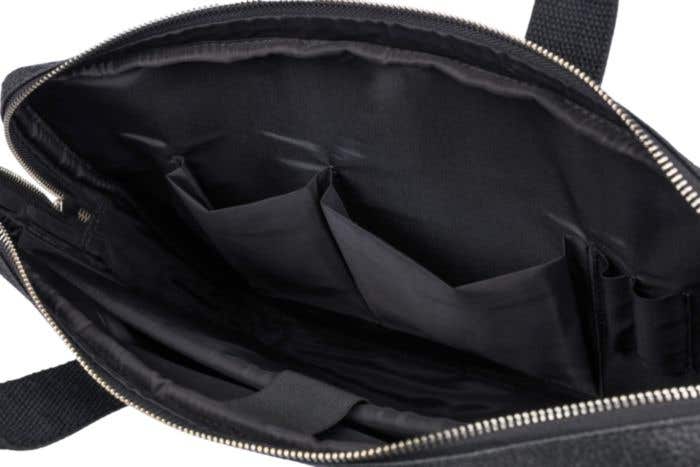 Sacoche pour ordinateur portable Lillian | 2,5 L | Compartiment portable 15" | Cuir végan | Fermeture éclair