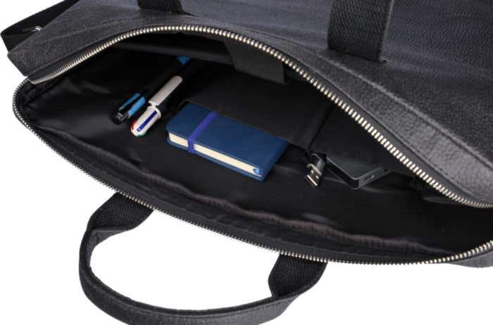 Sacoche pour ordinateur portable Lillian | 2,5 L | Compartiment portable 15" | Cuir végan | Fermeture éclair