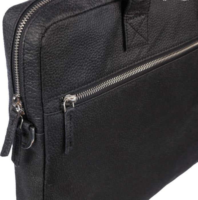 Sacoche pour ordinateur portable Lillian | 2,5 L | Compartiment portable 15" | Cuir végan | Fermeture éclair