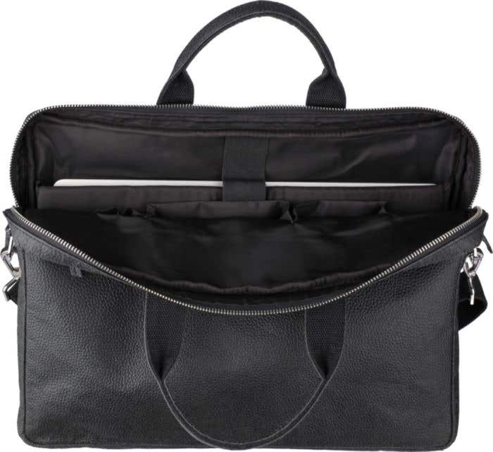 Sacoche pour ordinateur portable Lillian | 2,5 L | Compartiment portable 15" | Cuir végan | Fermeture éclair