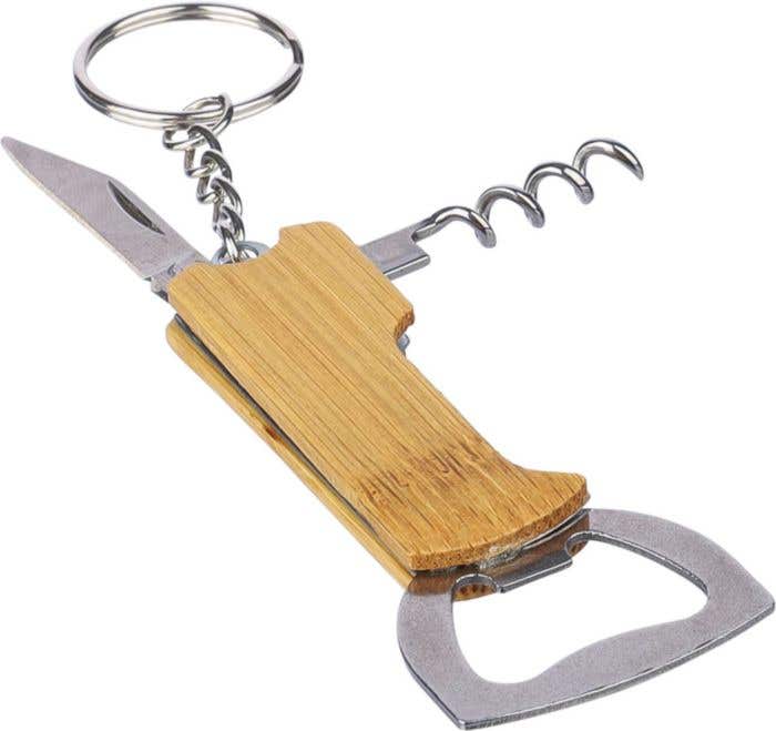 Porte-clés Stuart | Multi-outils | Bambou | 3 fonctions