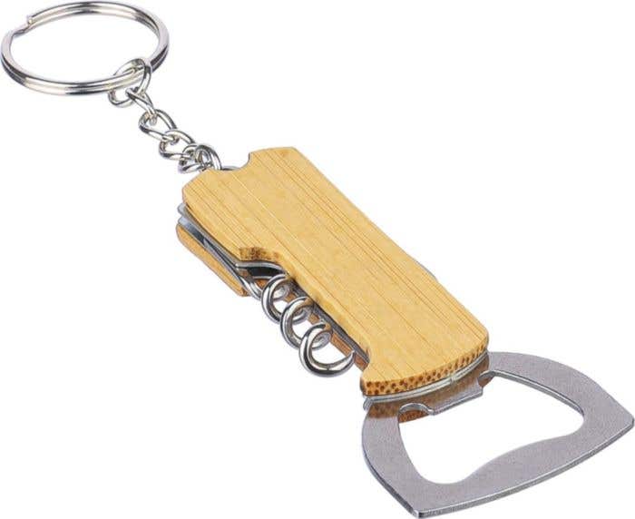 Porte-clés Stuart | Multi-outils | Bambou | 3 fonctions