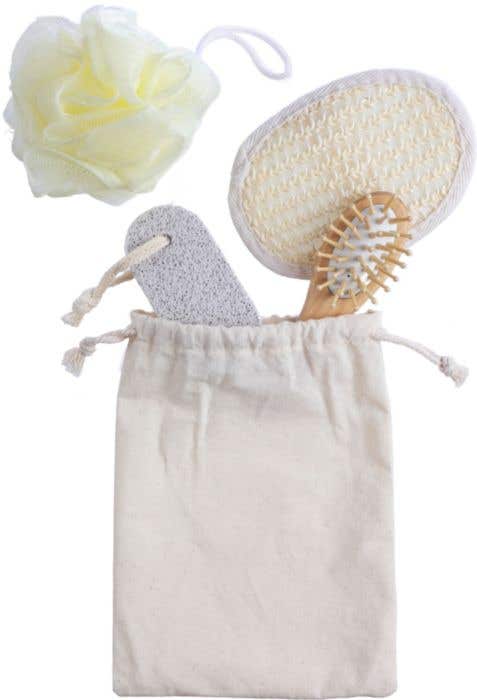 Set de bain Jean | 4 pièces | Étui en coton