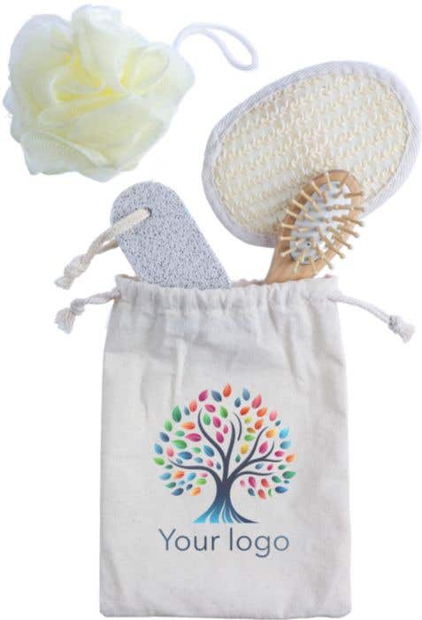 Set de bain Jean | 4 pièces | Étui en coton