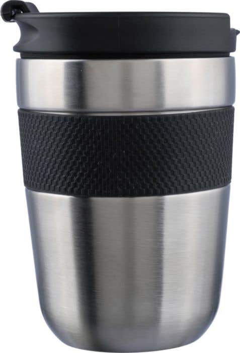 Mug de voyage Keith | 300 ml | Inox | Double paroi | Grip en silicone