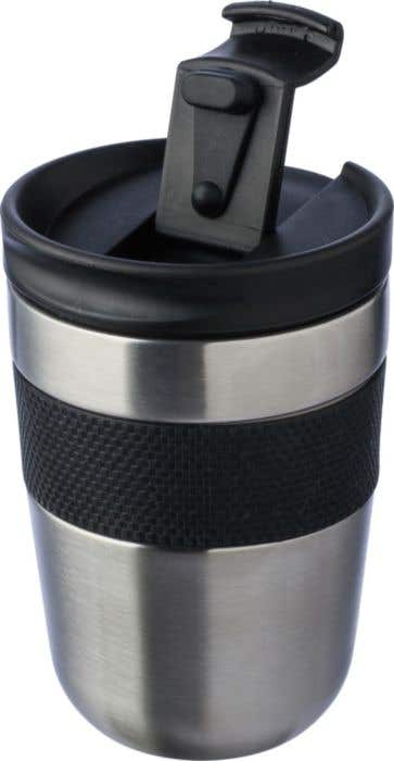 Mug de voyage Keith | 300 ml | Inox | Double paroi | Grip en silicone