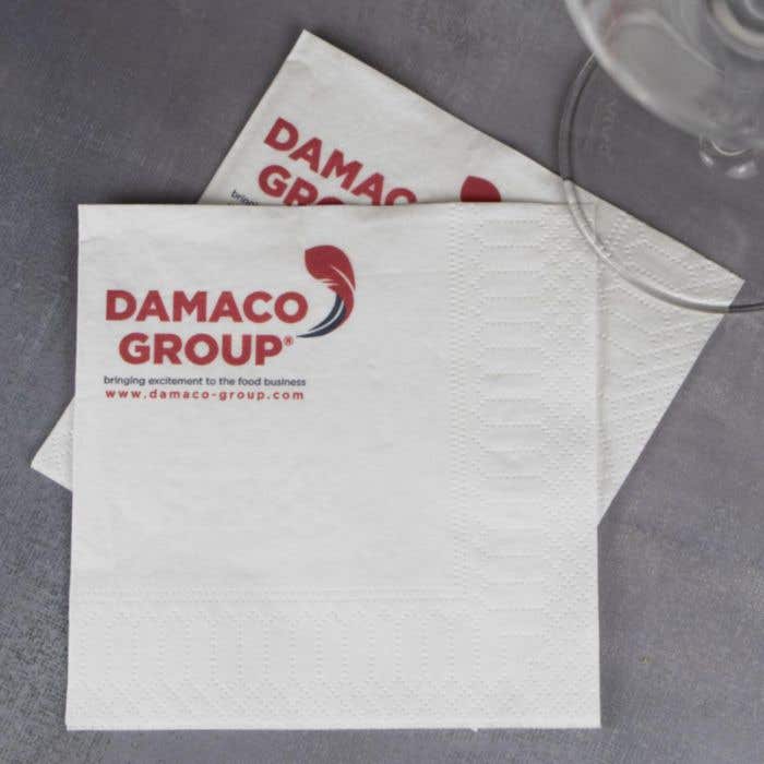 Serviettes Tissue 24 x 24 cm (12 x 12 cm) 1/4 de pli