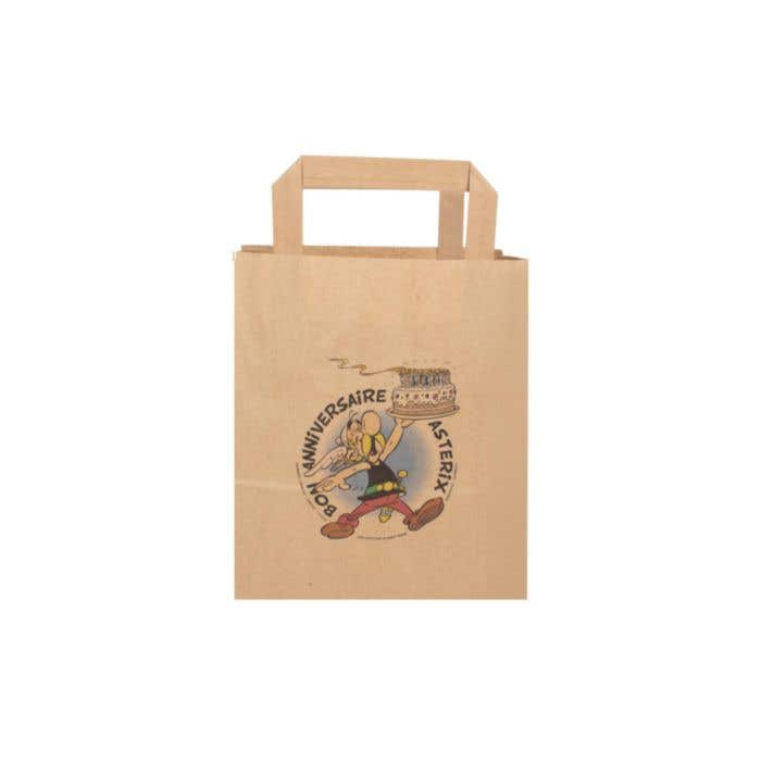 Sac en papier avec poignées pliées S (B5) 18x8x22