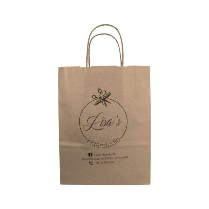 Sac en papier avec poignées torsadées S (B5) 18x8x22