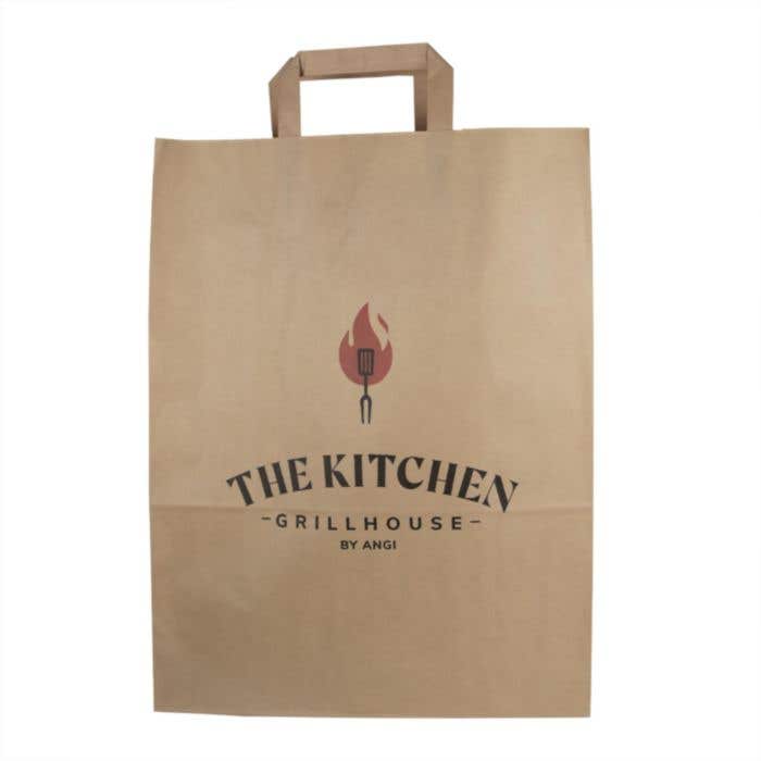 Sac en papier avec poignées pliées XL (A3) 32x17x43