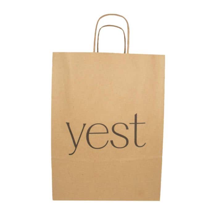 Sac en papier avec poignées torsadées L (B4) 26x11x34