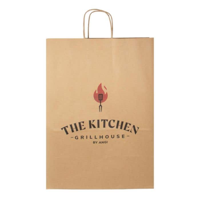 Sac en papier avec poignées torsadées XL (A3) 32x17x43