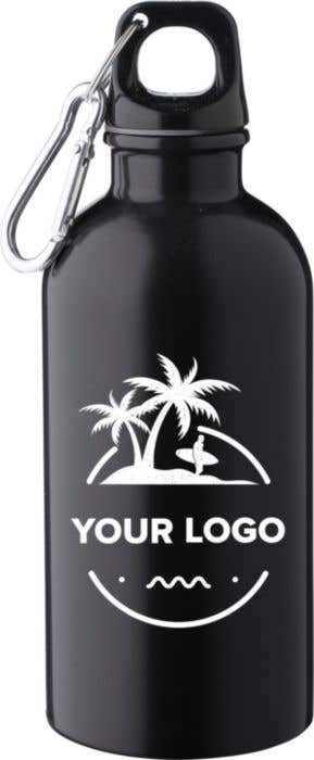 Gourde Sable | 400 ml | Inox recyclé | Simple paroi | Mousqueton